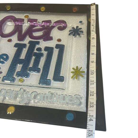 Pfaltzgraff Over The Hill Glass Platter 15” Vintage Y2K Party Decor Large Dish - Picture 3 of 10